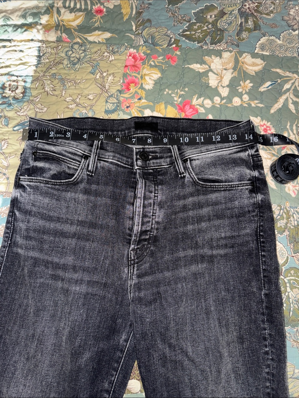 Mother Black Ankle Jeans-Raw Edge The Stunner Ankle Fray - Picture 8 of 11